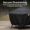 Sunnydaze Decor Black Round Fire Pit Cover 36" x 12"-3