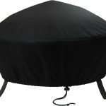 Sunnydaze Decor Black Round Fire Pit Cover 36" x 12"-0