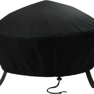 Sunnydaze Decor Black Round Fire Pit Cover 36" x 12"-0