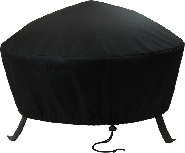 Sunnydaze Decor Black Round Fire Pit Cover 36" x 12"-0