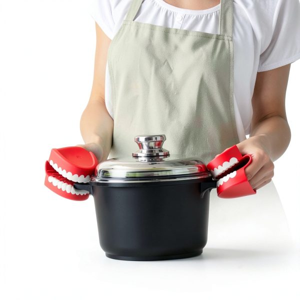 Oven Mitts Genuine Fred Silicone Heat Resistant Chattering-3