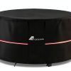 Round Fire Pit Cover Alickwang Waterproof Black-4