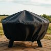 Sunnydaze Decor Black Round Fire Pit Cover 36" x 12"-5