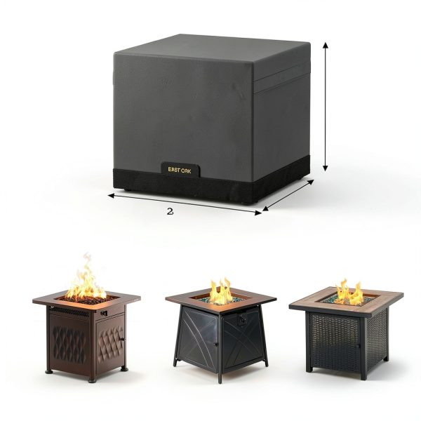 East Oak 28-Inch Fire Table Cover Dark Grey TC28BK1-1