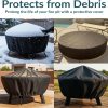 Sunnydaze Decor Black Round Fire Pit Cover 36" x 12"-2