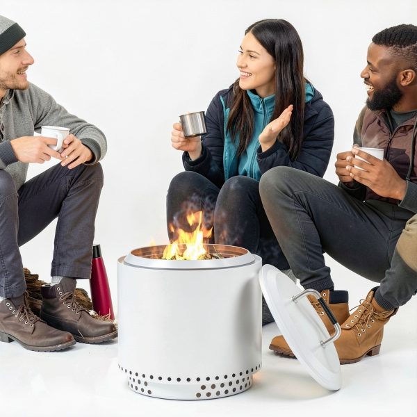 Fire Pit Cover DcYourHome Stainless Steel Lid-5