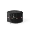 Round Fire Pit Cover Alickwang Waterproof Black-8