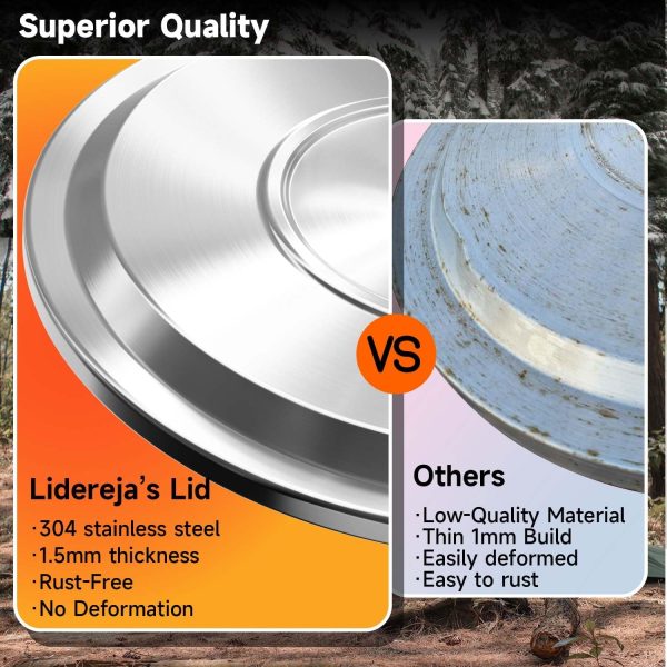 Solo Stove Lid Lidereja Stainless Steel Cover-3