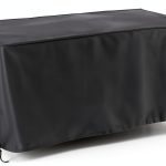 Customized Fire Pit Covers Black Polyester Rilime-0