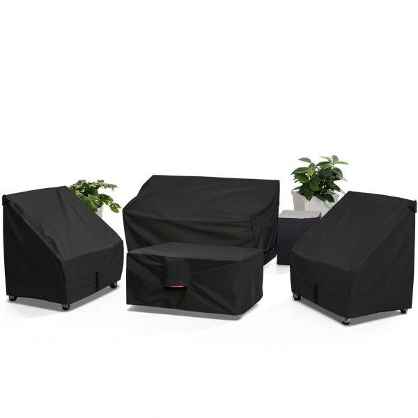 Porch Shield Waterproof Fire Pit Cover Black-6