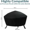 Sunnydaze Decor Black Round Fire Pit Cover 36" x 12"-4