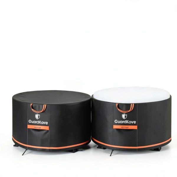 GuardKove Fire Pit Cover 1000D Heavy Duty Black-7