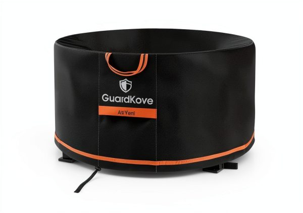 GuardKove Fire Pit Cover 1000D Heavy Duty Black-1