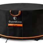 GuardKove Fire Pit Cover 1000D Heavy Duty Black-0