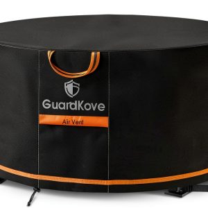 GuardKove Fire Pit Cover 1000D Heavy Duty Black-0