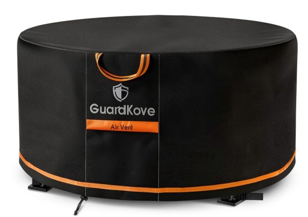 GuardKove Fire Pit Cover 1000D Heavy Duty Black-0