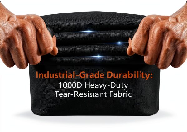 GuardKove Fire Pit Cover 1000D Heavy Duty Black-2