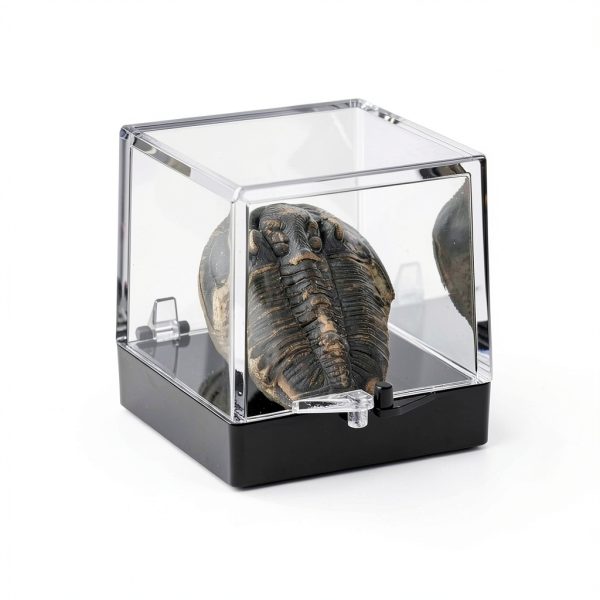 Clear Cube Display Boxes NOLITOY 60 pcs Mineral Set Black Base 35mm-6