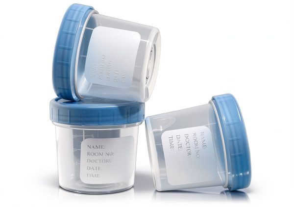 Specimen Cups Leak-Proof Lids by Caremax – 25 4oz Polypropylene Jars-4