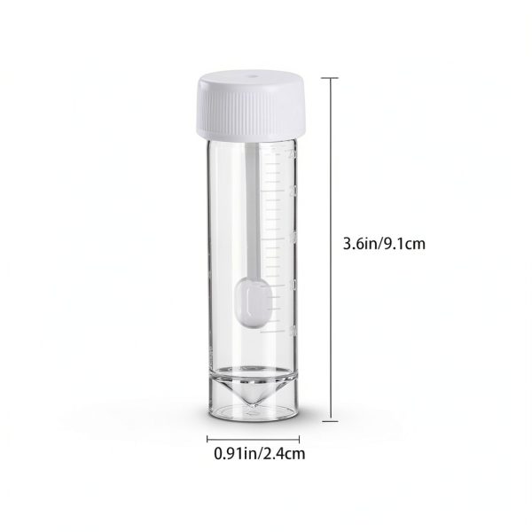 Stool Specimen Cups 10PCS 25-30ML Leak-Proof Screw Cover - MHYGKTXRA-1