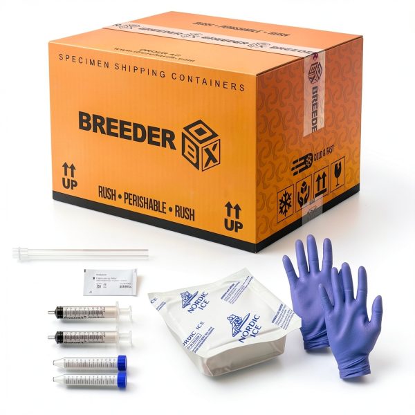Breeder's Box Dog Semen Shipping for Breeders, Disposable Semen Transport, Canine Semen Shipping Box, Cools up to 48 Hours, Disposable Semen Transport-0