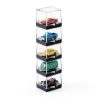 Clear Cube Display Boxes NOLITOY 60 pcs Mineral Set Black Base 35mm-1
