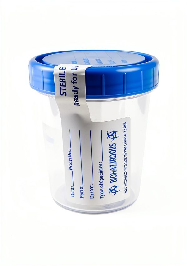 Sterile Specimen Cups MSS 4oz Urine Collection Screw-On Lids 5 Pack-5