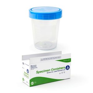 Dynarex Non-Sterile 4oz Specimen Cups with Leak Resistant Lid, 500-0